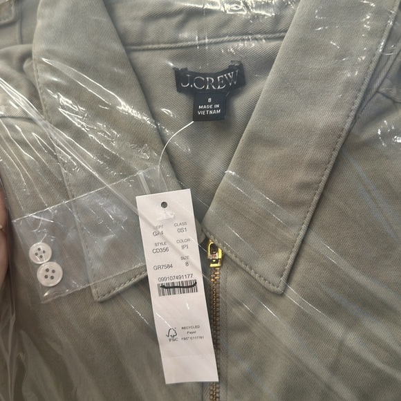 NWT! J.Crew Cinched-waist utility dress in stretch chino. Size 8. $178 - Picture 4 of 5